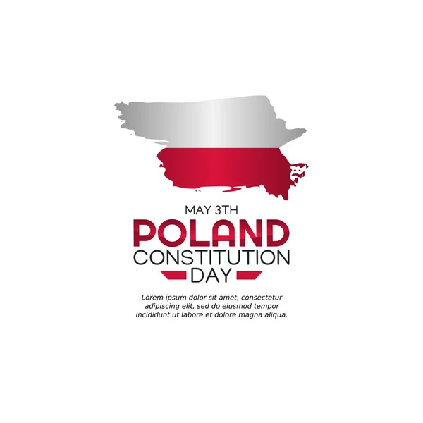 Vektor Grafikus Lengyel Alkotmány Nap Lengyel Alkotmány Ünnepe Lapos Kialakítás — Stock Vector