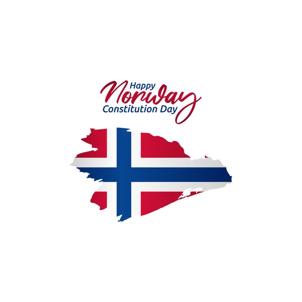 Vektorgrafik Des Norwegischen Verfassungstages Gut Für Die Feier Des Verfassungstages — Stockvektor