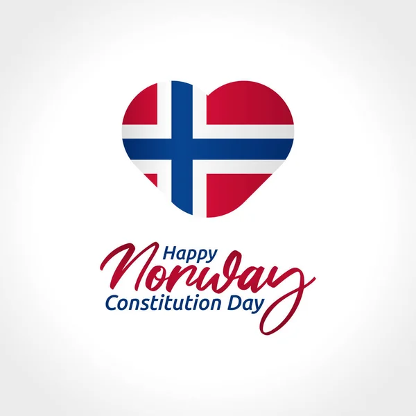 Vektor Grafika Norvégia Alkotmány Nap Alkotmány Ünnepe Lapos Kialakítás Szórólap — Stock Vector