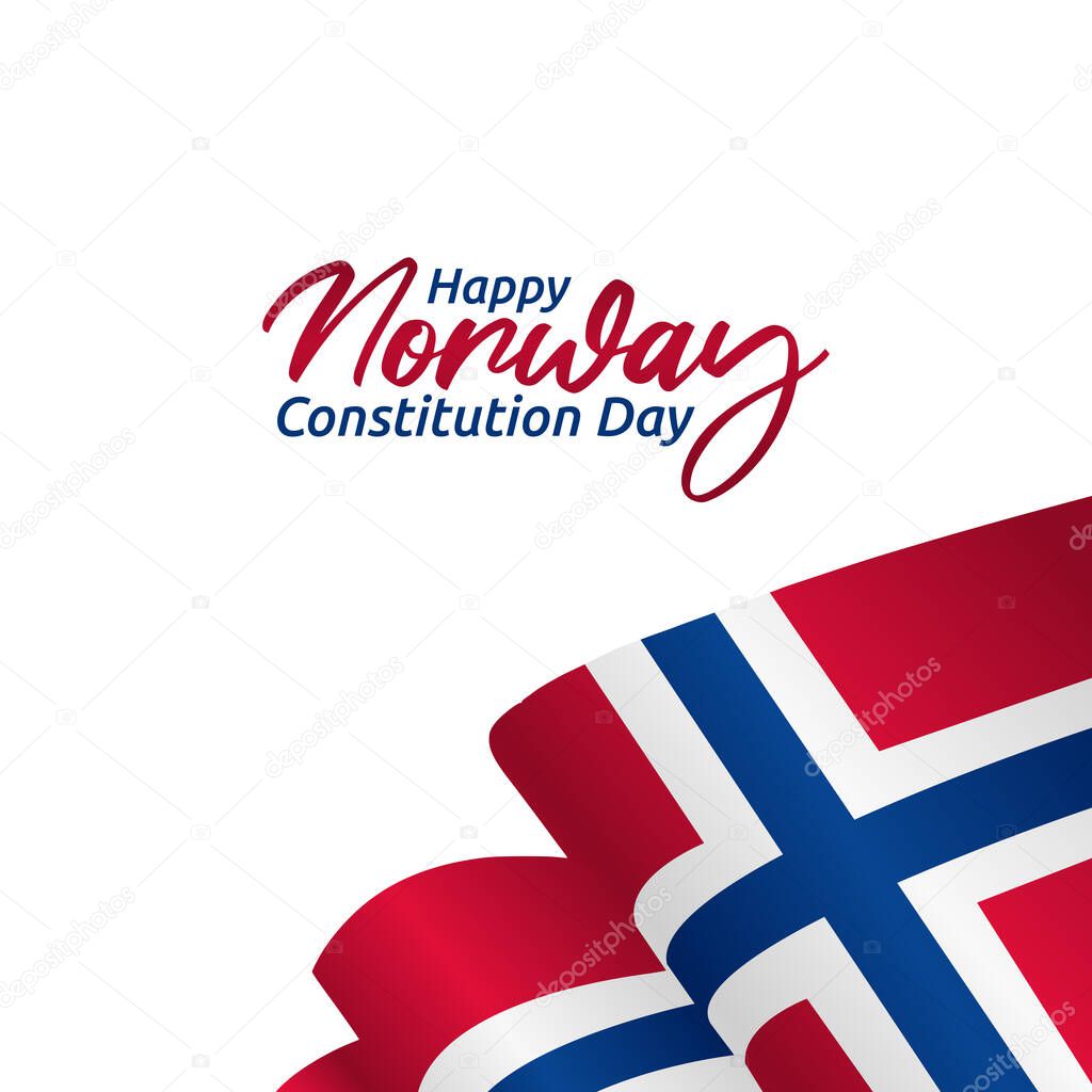 vector graphic of Norway constitution day good for constitution day celebration. flat design. flyer design.flat illustration.