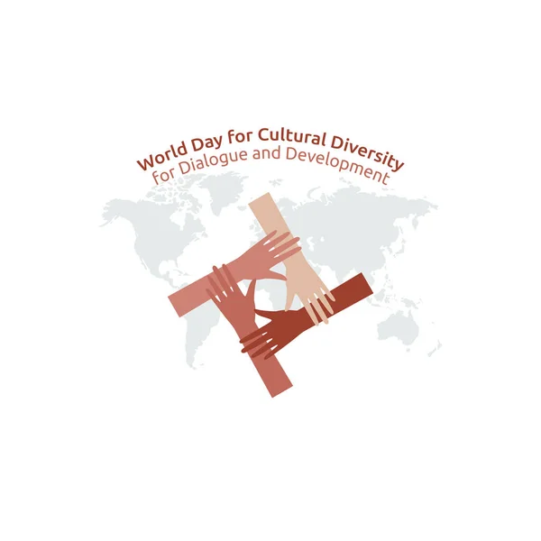 Vector Gráfico Celebración Del Día Mundial Diversidad Cultural Para Diálogo — Vector de stock