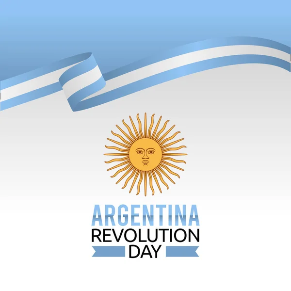Arjantin Devrimi 'nin vektör grafiği Arjantin Devrimi Günü kutlamaları için iyidir. düz dizayn. İlan tasarımı. Düz illüstrasyon.