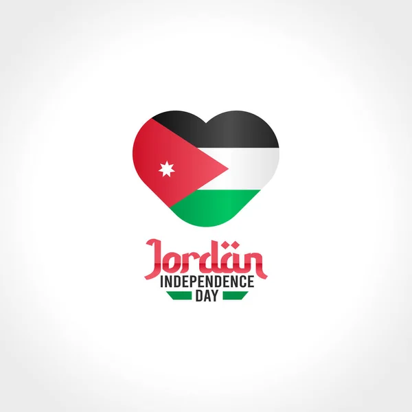 Gráfico Vetorial Jordânia Independência Dia Bom Para Jordânia Independência Dia — Vetor de Stock