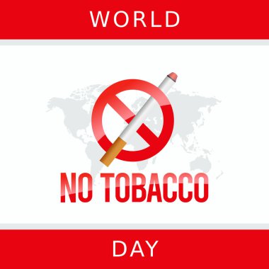 Dünyanın vektör grafiği tütün günü yok dünya için iyi bir gün değil tütün günü kutlaması yok. düz dizayn. İlan tasarımı. Düz illüstrasyon.