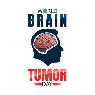 Dünya Beyin Tümörü Günü 'nün vektör grafiği Dünya Beyin Tümörü Günü kutlamaları için iyi. düz dizayn. İlan tasarımı. Düz illüstrasyon.