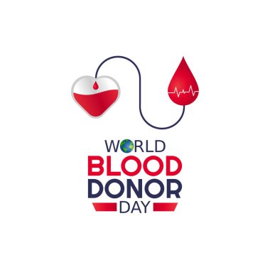 Dünya kan bağışı gününün vektör grafiği dünya kan bağışlama günü kutlamaları için iyi. düz dizayn. İlan tasarımı. Düz illüstrasyon.