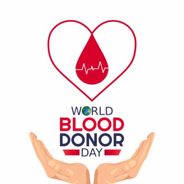 Dünya kan bağışı gününün vektör grafiği dünya kan bağışlama günü kutlamaları için iyi. düz dizayn. İlan tasarımı. Düz illüstrasyon.