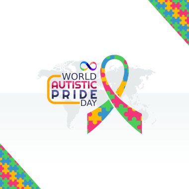 vector graphic of world autistic pride day good for world autistic pride day celebration. flat design. flyer design.flat illustration.