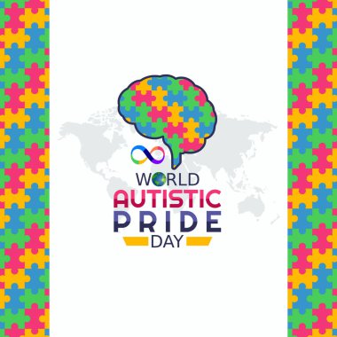 vector graphic of world autistic pride day good for world autistic pride day celebration. flat design. flyer design.flat illustration.