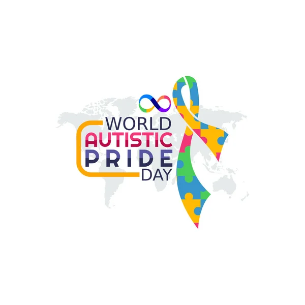 世界自閉症プライドの日のベクトルグラフィック世界自閉症プライドの日のお祝いのために良い フラットなデザイン チラシデザイン フラットイラスト — ストックベクタ