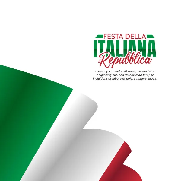 Vektorgrafik Von Festa Della Italiana Repubblica Gut Für Festa Della — Stockvektor