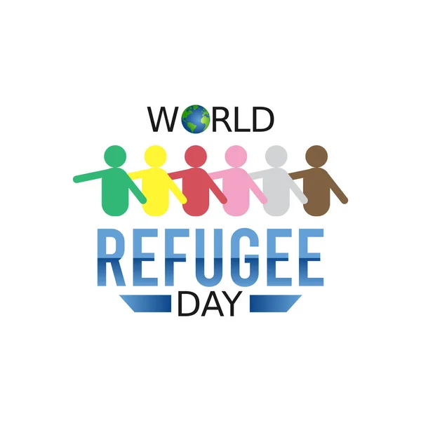 Vector Graphic World Refugee Day Good World Refugee Day Celebration — 图库矢量图片