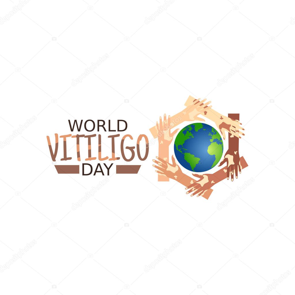 vector graphic of world vitiligo day good for world vitiligo day celebration. flat design. flyer design.flat illustration.