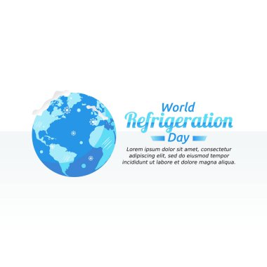 Dünya soğutma gününün vektör grafiği dünya soğutma günü kutlaması için iyi. düz dizayn. İlan tasarımı. Düz illüstrasyon.