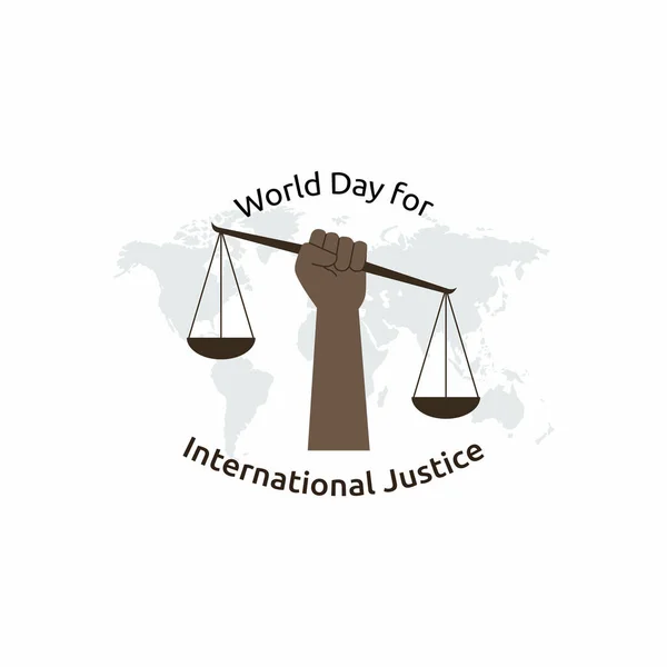 Uluslararası Adalet Günü Nün Vektör Grafiği Uluslararası Adalet Günü Için — Stok Vektör