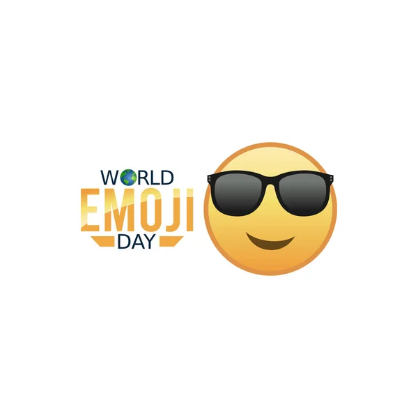 Vector Gráfico Del Mundo Emoji Día Bueno Para Celebración Del — Archivo Imágenes Vectoriales