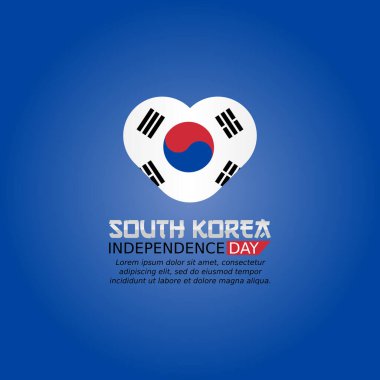 Güney Kore 'nin bağımsızlık gününün vektör grafiği Güney Kore' nin bağımsızlık günü için iyi. düz dizayn. İlan tasarımı. Düz illüstrasyon.