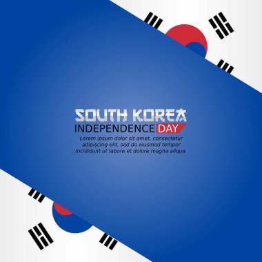 Güney Kore 'nin bağımsızlık gününün vektör grafiği Güney Kore' nin bağımsızlık günü için iyi. düz dizayn. İlan tasarımı. Düz illüstrasyon.