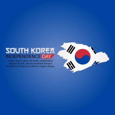 Güney Kore 'nin bağımsızlık gününün vektör grafiği Güney Kore' nin bağımsızlık günü için iyi. düz dizayn. İlan tasarımı. Düz illüstrasyon.