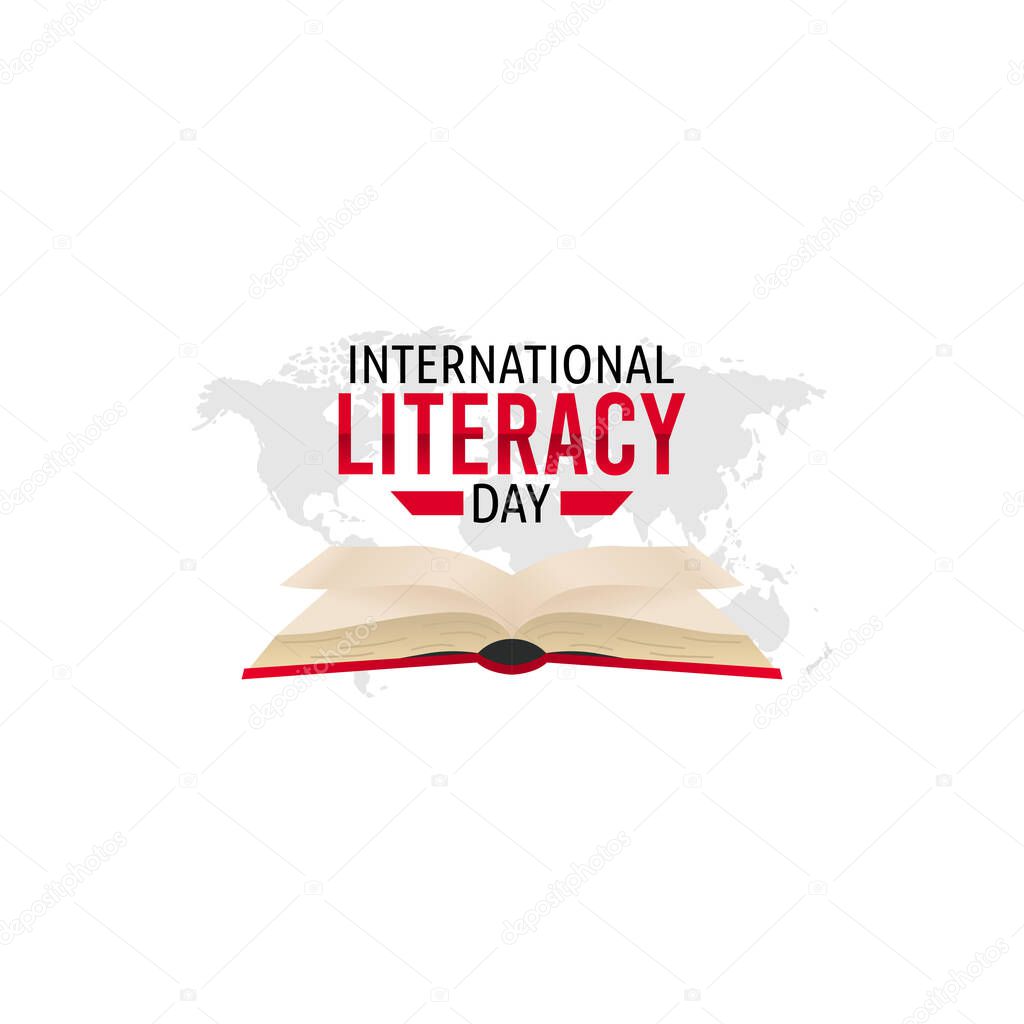 vector graphic of international literacy day good for international literacy day celebration. flat design. flyer design.flat illustration.