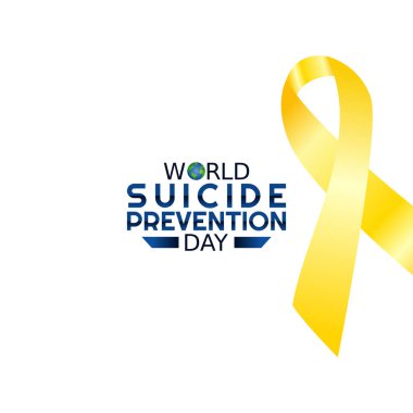 Dünya İntihar Önleme Günü 'nün vektör grafiği Dünya İntihar Önleme Günü kutlamaları için iyi. düz dizayn. İlan tasarımı. Düz illüstrasyon.