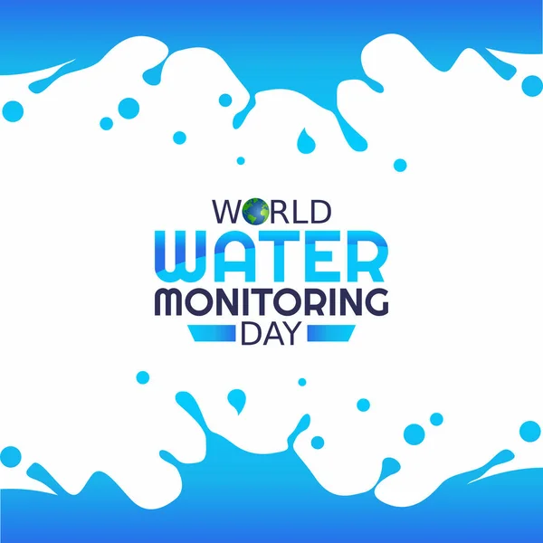 Gráfico Vectorial Del Día Mundial Del Monitoreo Del Agua Bueno — Archivo Imágenes Vectoriales