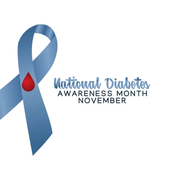 Ulusal Diyabet Bilinci Ayı 'nın vektör grafiği ulusal Diyabet Bilinci Ayı kutlamaları için iyidir. düz dizayn. İlan tasarımı. Düz illüstrasyon.