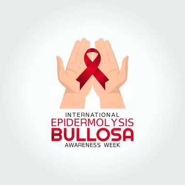 Uluslararası epidermolysis bullosa farkındalık haftası vektör grafiği uluslararası epidermolysis bullosa farkındalık haftası kutlamaları için iyidir. düz dizayn. İlan tasarımı. Düz illüstrasyon.