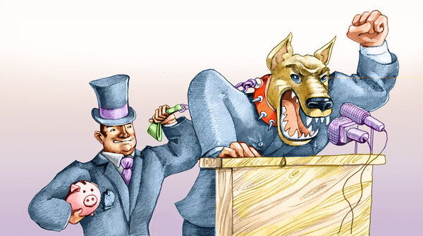 агрессивные политические и ее хозяин
