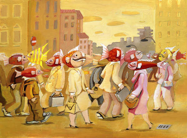 плавать в городе
