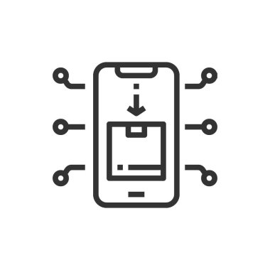 Alışveriş Kutusu Simgesi Vektör İllüstrasyonu