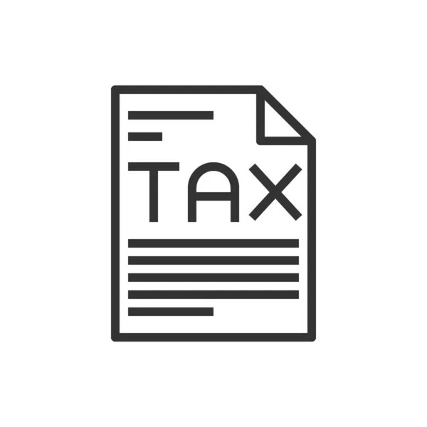 ドキュメント税アイコンベクトルイラスト — ストックベクタ