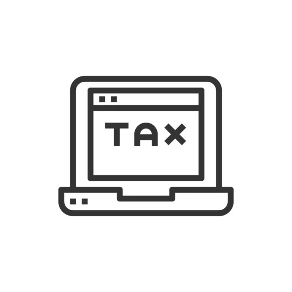 ラップトップ税アイコンベクトルイラスト — ストックベクタ