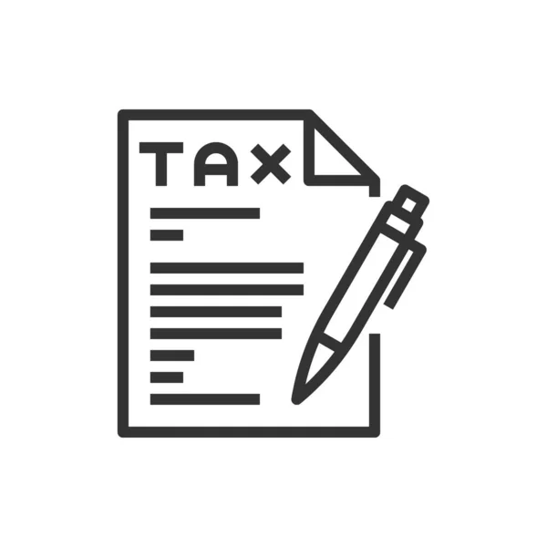 Document Tax Icon Vector Illustration — Stock Vector