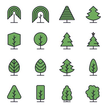 Tree  Icons Vector Illustration , ecology, nature, garden