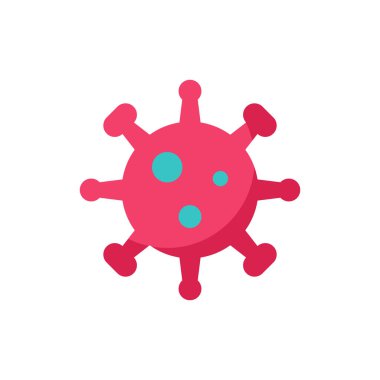 Corona Virüs Düz Simge Vektörü İllüstrasyonu 