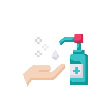 El Dezenfektanı Simgesi vektör çizimi