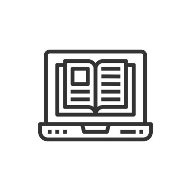 Satır Simgesi Vektör İllüstrasyonunu Okunuyor