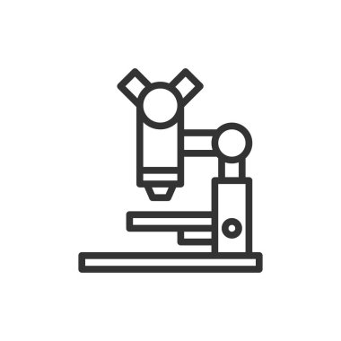 Laboratuvar simgesi çizgi vektörü .