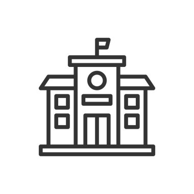 Üniversite simgesi çizgi vektörü .