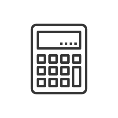 Hesap makinesi eğitim simgesi vektörü .