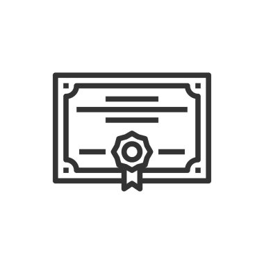 Sertifika eğitim ikonu vektörü .