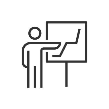 İnsanlar simge çizgisi iş vektörünü tanımlıyor