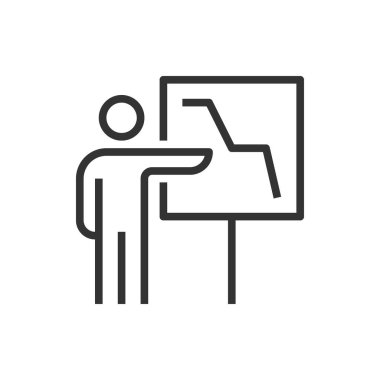 İnsanlar simge çizgisi iş vektörünü tanımlıyor