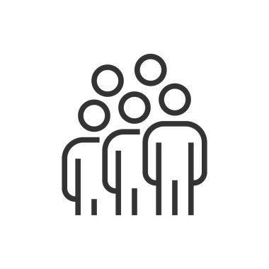 insanlar takım çalışması simgesi iş çizgisi vektörünü gruplandırır