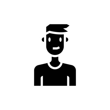 People Icon Boy Vektör İllüstrasyonu