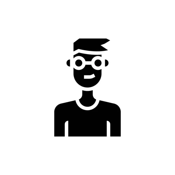 People Icon Boy Glasses Vector Illustration — Stock Vector