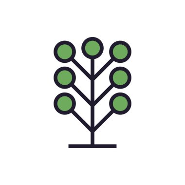 Ağaç Simgeleri Çizgi Vektörü, ekoloji, doğa, bitki