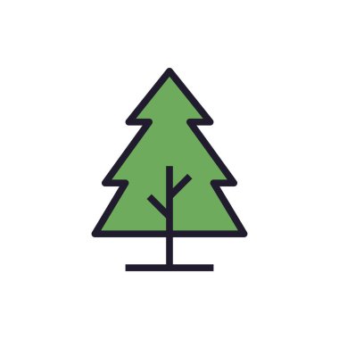 Ağaç Simgeleri Çizgi Vektörü, ekoloji, doğa, bitki