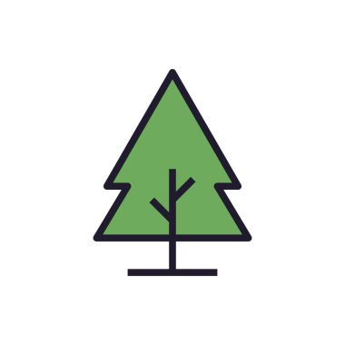 Ağaç Simgeleri Çizgi Vektörü, ekoloji, doğa, bitki